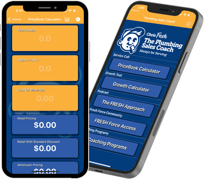 Chris Fresh - The Plumbing Sales Coach - Mobile App